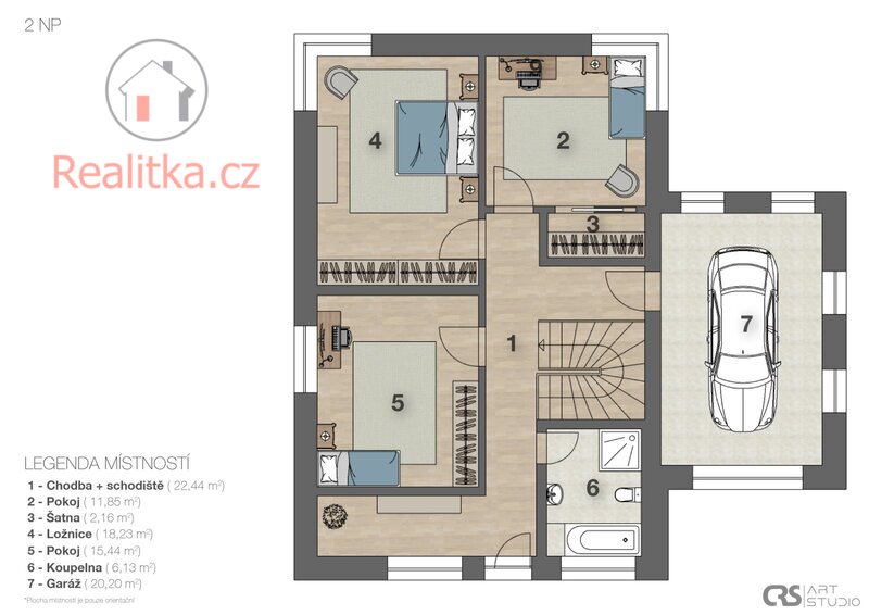 Prodej novostavby rodinného domu 5+kk, Ondřejov – Turkovice, okr. Praha – východ