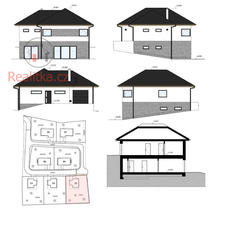 Prodej novostavby rodinného domu 5+kk, Ondřejov – Turkovice, okr. Praha – východ