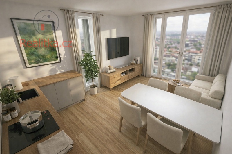 Nový byt 2+kk se dvěma balkony v Rezidenci Podolí