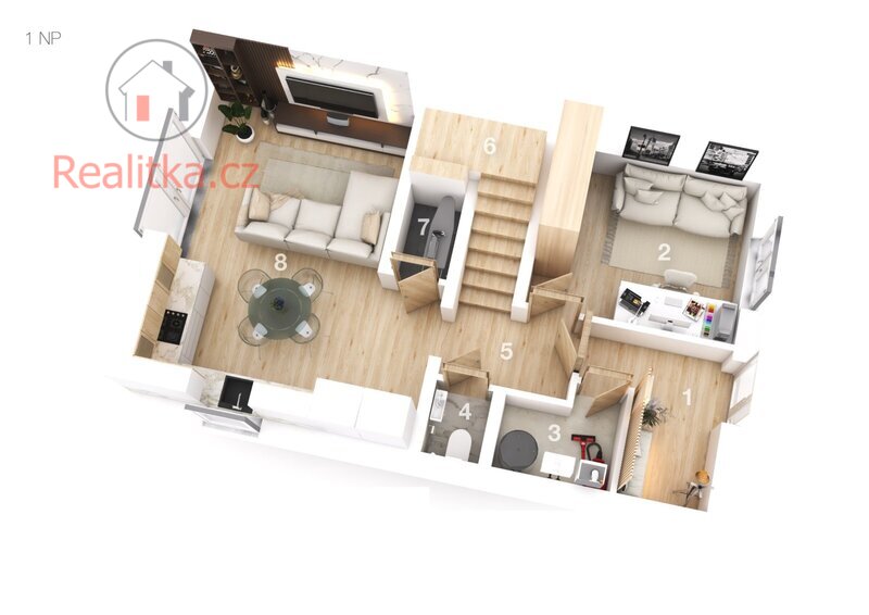 Prodej moderní novostavby dvojdomu ve Sluhách, okres Praha - východ