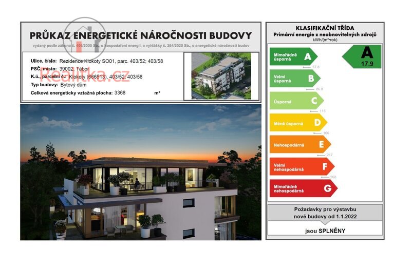 Velkorysý střešní byt 1+kk s dvěma terasami a jedinečnou orientací na východ i západ