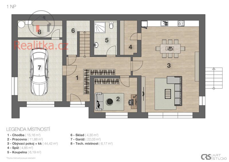 Prodej luxusní novostavby rodinného domu 5+kk, Ondřejov – Turkovice, okr. Praha – východ