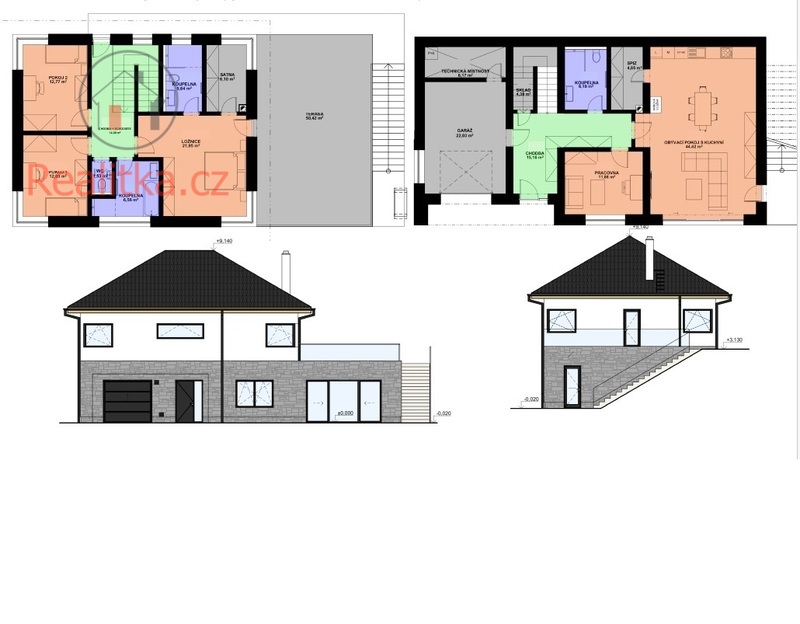 Prodej luxusní novostavby rodinného domu 5+kk, Ondřejov – Turkovice, okr. Praha – východ