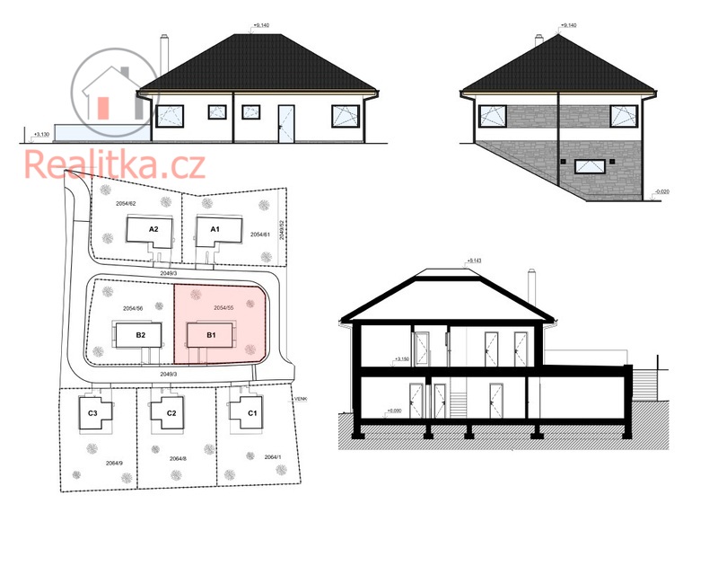 Prodej luxusní novostavby rodinného domu 5+kk, Ondřejov – Turkovice, okr. Praha – východ