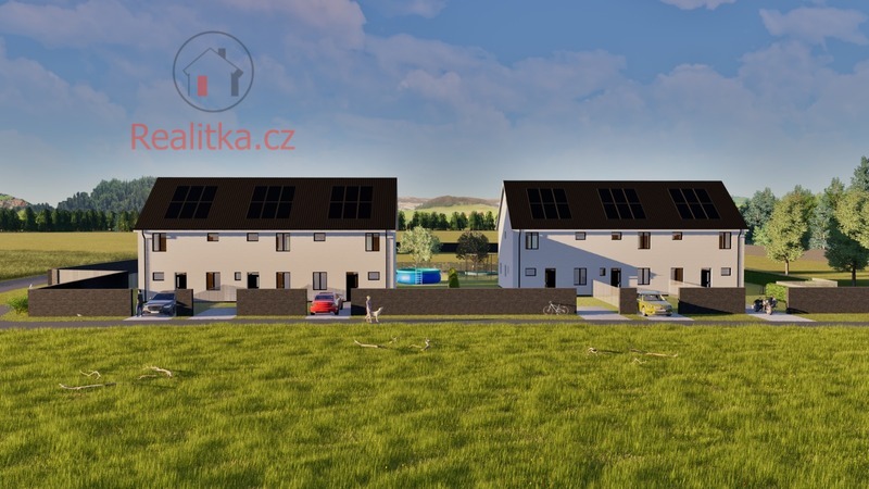 Prodej moderní novostavby trojdomu projektu „Třídomí Střemy“, obec Střemy, okres Mělník