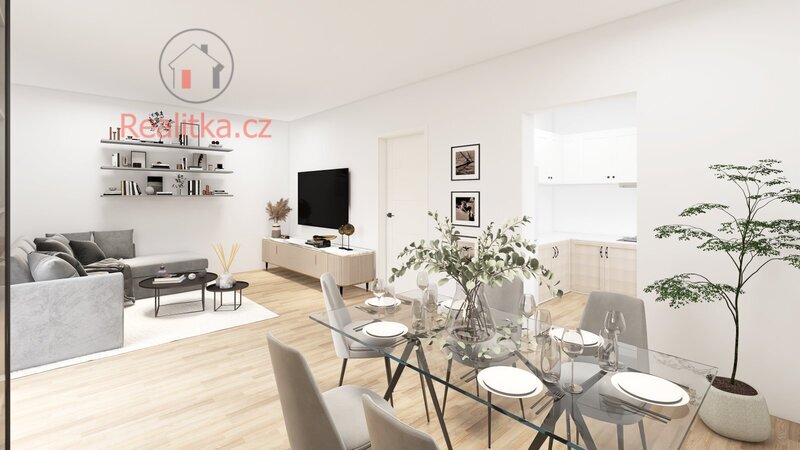 Prodej moderní novostavby trojdomu projektu „Třídomí Střemy“, obec Střemy, okres Mělník