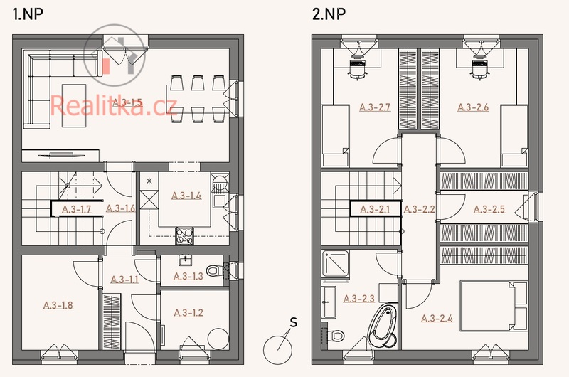 PRODEJ řadové novostavby 5+kk projektu "Třídomí Střemy", okres Mělník