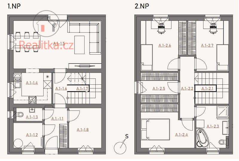 PRODEJ moderní novostavby domu 5+kk projektu "Třídomí Střemy", okres Mělník