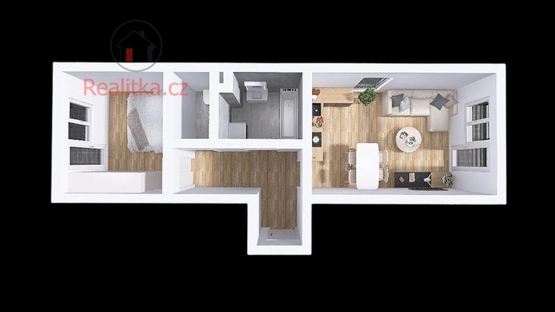 Nový byt 2+kk se dvěma balkony v Rezidenci Podolí