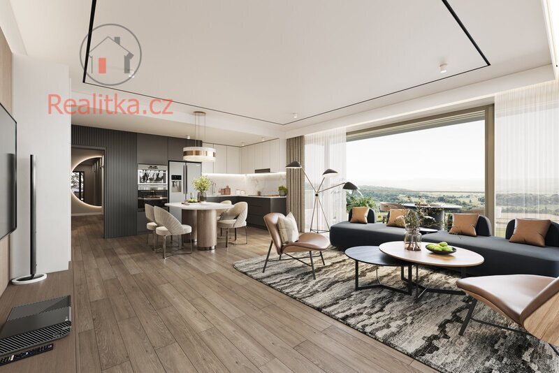 Exkluzivní střešní penthouse 4+kk s terasou 75 m² a panoramatickými výhledy