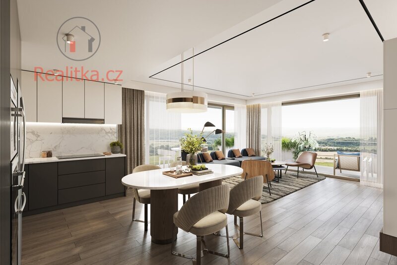 Exkluzivní střešní penthouse 4+kk s terasou 75 m² a panoramatickými výhledy